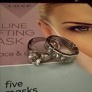 Elegant Silver Ring Set